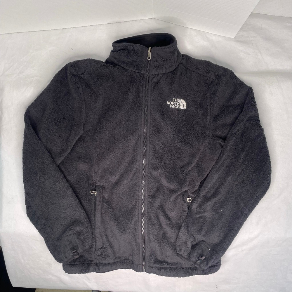 Women's Size Medium The North Face Black Fleece Jacket - Picture 2 of 8